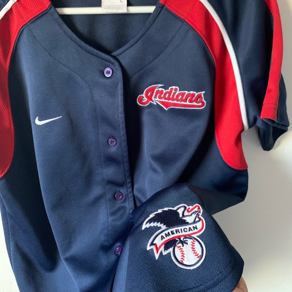 Nike Team Cleveland Indians Baseball Jersey - Picture 4 of 4
